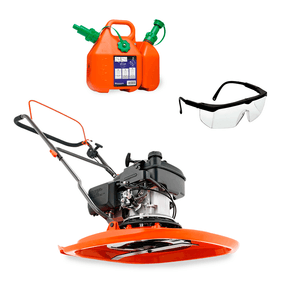 Kit Cortador de Grama a Gasolina Husqvarna GX560 4,0 HP Flutuante + Bidão + Óculos
