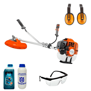 KIT ROÇADEIRA A GASOLINA HUSQVARNA 143RII COM KIT ROÇADOR