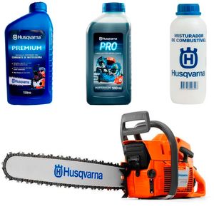 Kit de Motosserra Husqvarna 272 XP a Gasolina 72,2cc Sabre 15" C/ Óleo Lubrificante