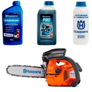 Kit de Motosserra Husqvarna T435 a Gasolina 35,2cc Sabre 12" C/ Óleo Lubrificante