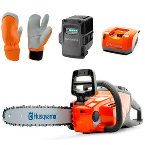 Kit de Motosserra Husqvarna 120i C/ Bateria e Carregador Rápido