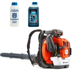 Kit de Soprador de Folhas Husqvarna 570BTS C/ Óleo Lubrificante E Misturador