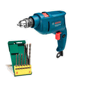 Kit Furadeira Bosch De Impacto Gsb 450+jogo De Brocas Bosch Sds Plus 5