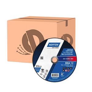 Kit 10 Disco De Corte Norton Bna 12 Para Inox 7 Polegadas - 10 unidades