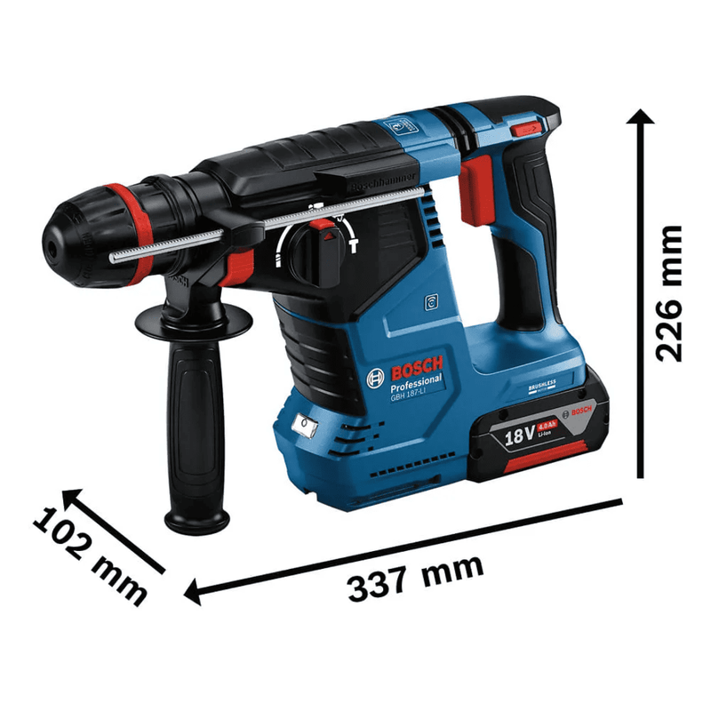 Martelete-Rompedor-Bosch-GBH-187-LI-18V-2-Baterias-em-Maleta--8-