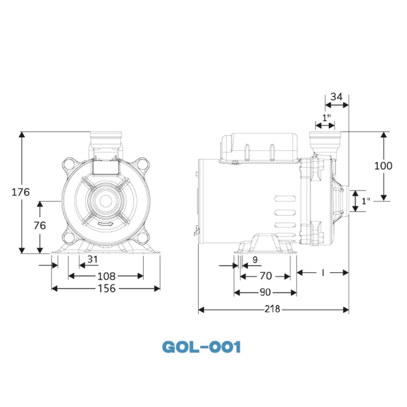 Motobomba Centrifuga Monoestagio Scharpia GOL-001 -1-