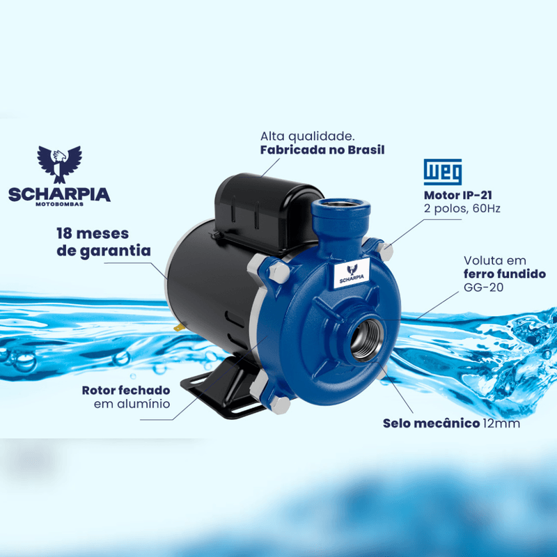 Motobomba Centrifuga Monoestagio Scharpia GOL-001 -2-