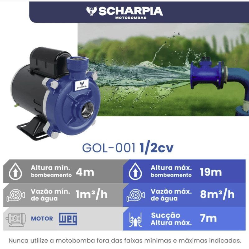 Motobomba Centrifuga Monoestagio Scharpia GOL-001 -6-