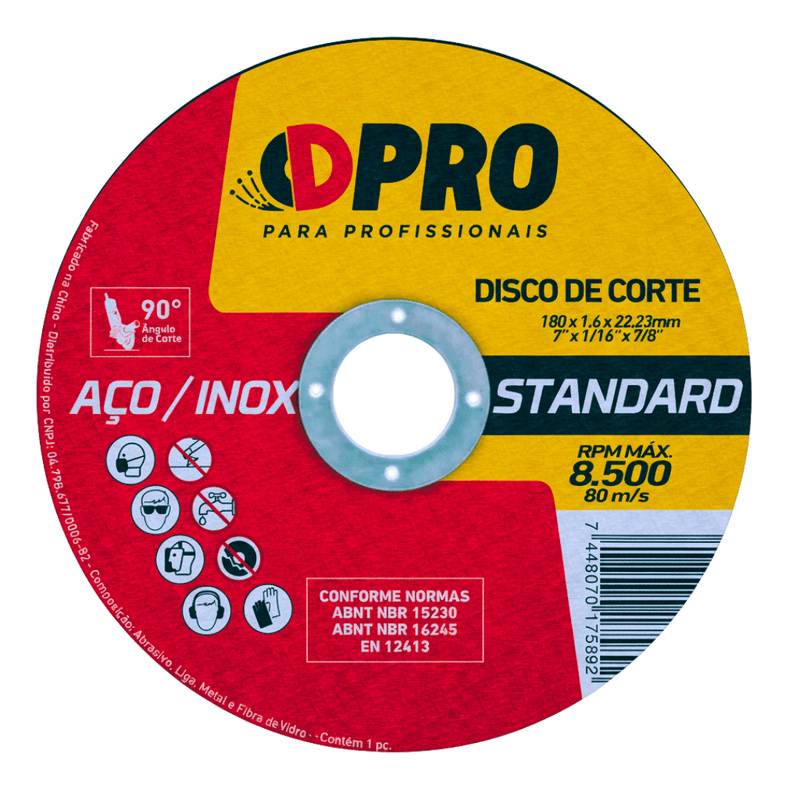 Kit 10 Discos de Corte Dpro Standard para Metal 7 Polegadas -1-