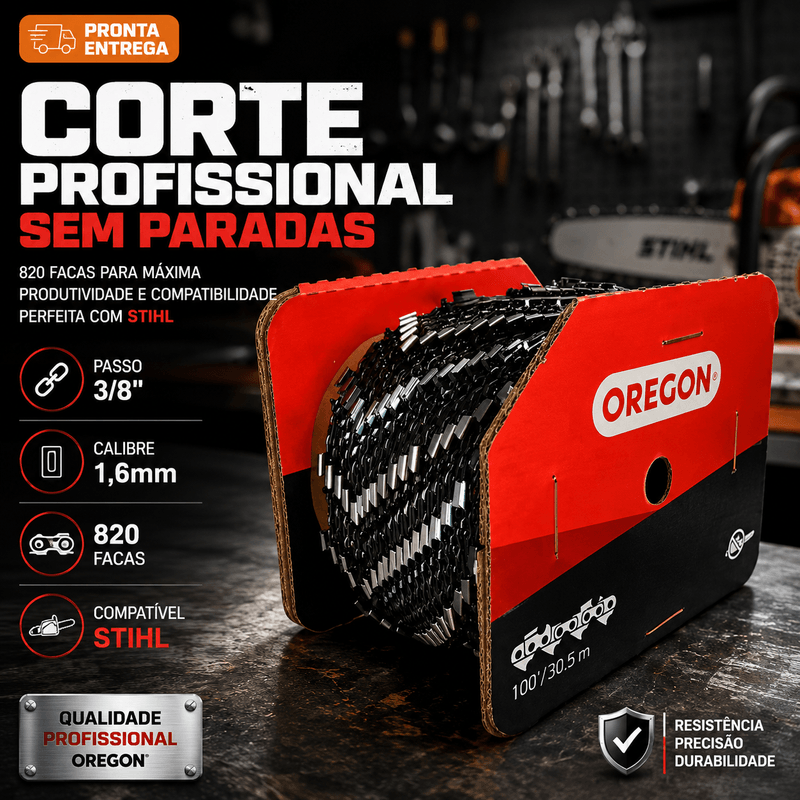 Rolo De Corrente Oregon 75Dx100R 820 Facas -1-